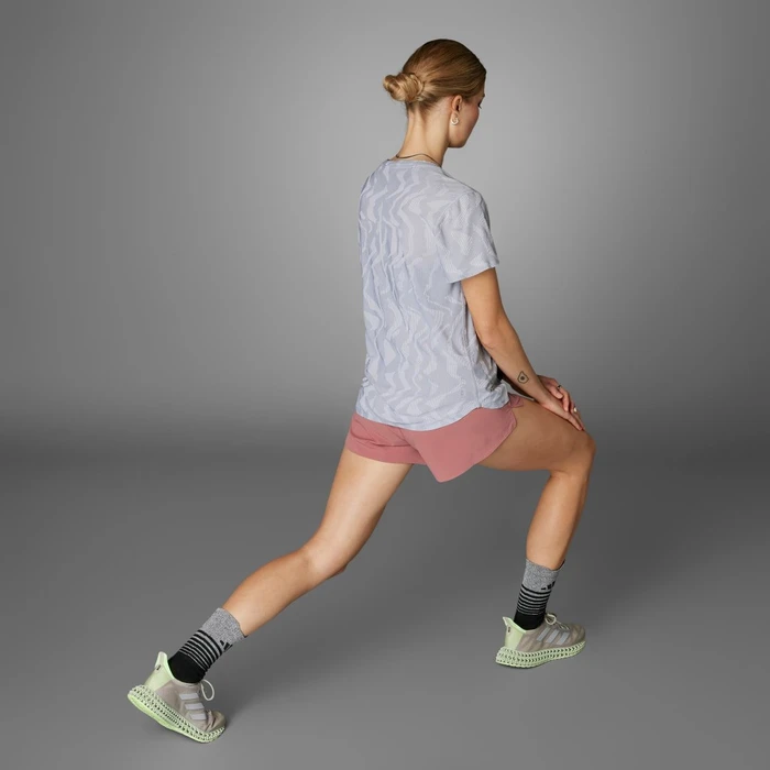 adidas Ultimate Heat.RDY Engineered Running Laufshirt kurzarm halo silver (Damen)