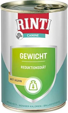 Finnern Rinti Canine Gewicht Reduktionsdiät, Huhn, 2.40kg (6x 400g)