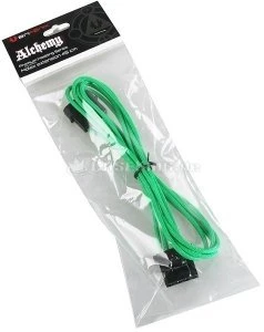 BitFenix Alchemy 4-Pin Molex Verlängerung 45cm, sleeved grün