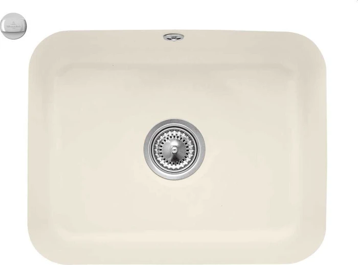 Villeroy & Boch Cisterna 60C Unterbau Becken mittig mit Ablauffernbedienung ivory