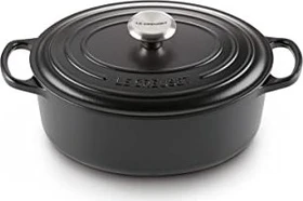 Le Creuset Signature Gusseisen Bräter oval 33cm 7.5l schwarz matt