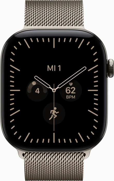 Apple Watch Series 12 (GPS + Cellular) 46mm Titan natur mit Milanaise-Armband M/L natur