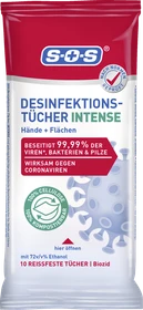 SOS Hand-/Flächendesinfektionstücher, 10 Stück