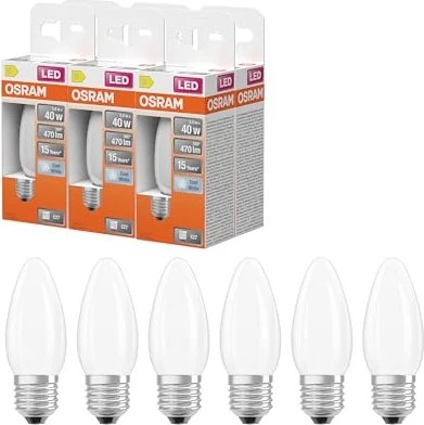 Osram Ledvance LED Retrofit Star Classic B 40 Filament 3.4W/840 E27 matt, 6 Stück