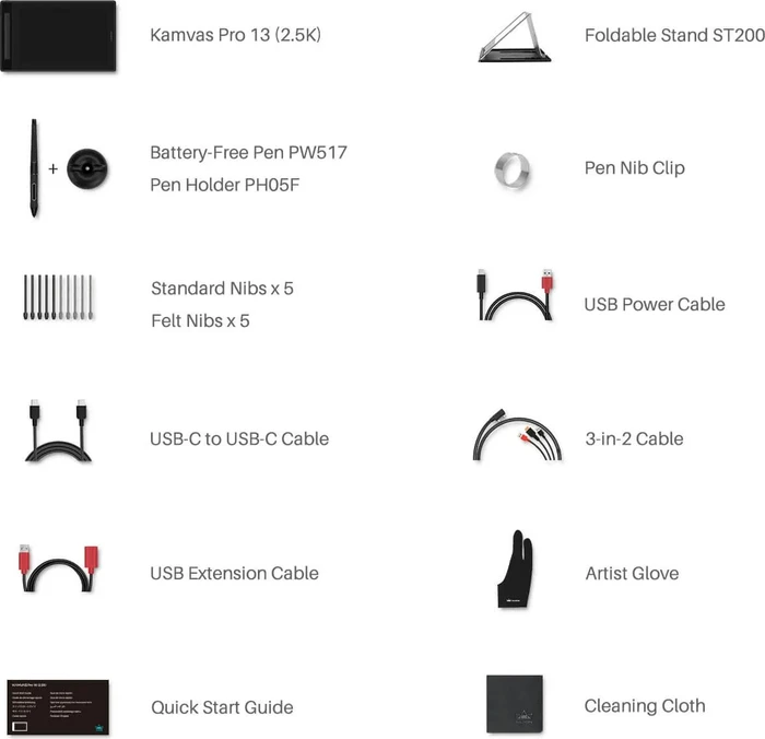 Huion Kamvas Pro 13 (2.5K), Silvery Frost