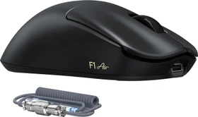 Attack Shark F1 Air 8KHz Wireless, schwarz, inkl. C06 Ultra LED Kabel, USB/Bluetooth