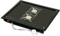 Triton Lüfterblech für Boden/Dach, 2 Ventilatoren, hellgrau