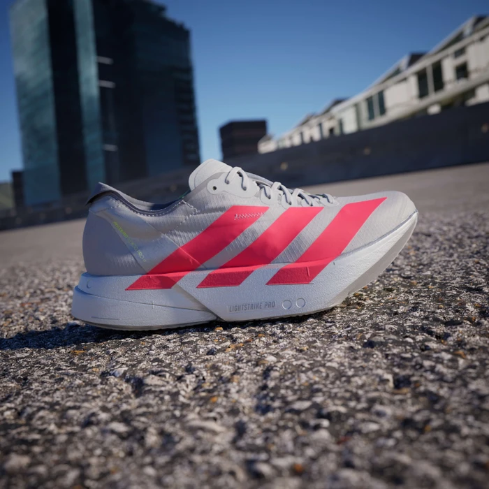 adidas Adizero Adios Pro 4 grey two/lucid red/grey (Damen)