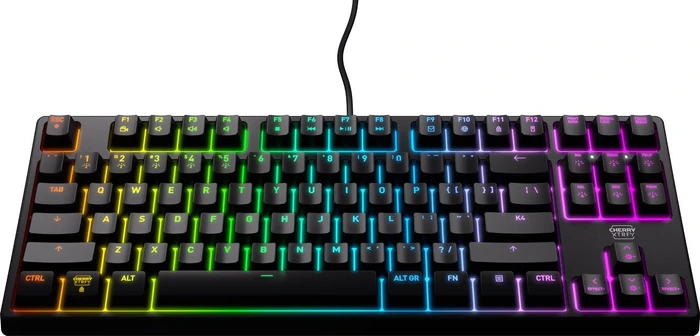 Cherry Xtrfy K4V2 TKL, schwarz, LEDs RGB, MX2A RGB RED, USB, UK