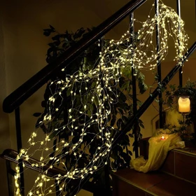 Konstsmide Lichterkette 702 Sterne silber LED 702x warmweiß