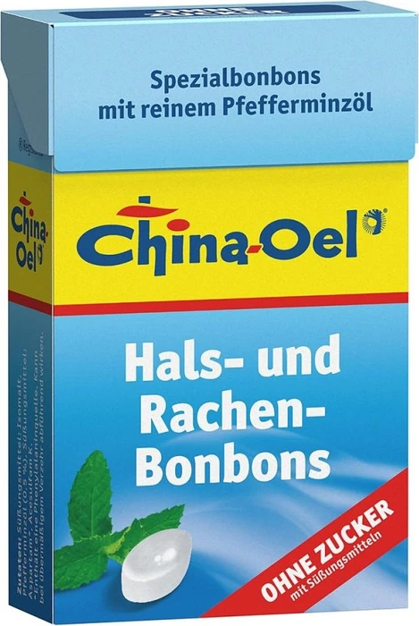 Hübner China-Oel Hals- und Rachenbonbons, 40g
