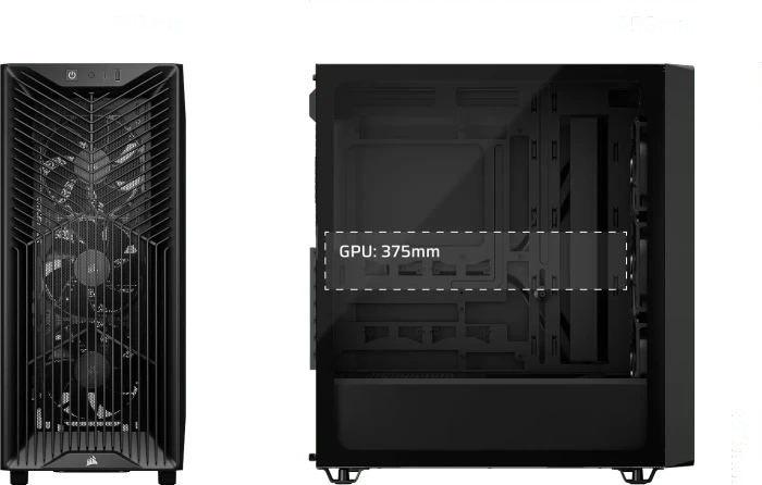 Corsair 3200D RS, schwarz, Glasfenster
