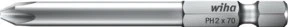 Wiha Professional 7041 Z Kreuzschlitz Bit 1/4", PH3x50mm, 2 Stück