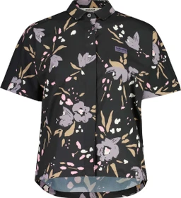 Maloja RettenkogelM. Hemd kurzarm deep black brushflower (Damen)