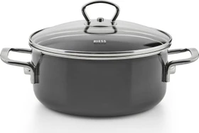 Riess Bratentopf mit Glasdeckel 20cm dark grey