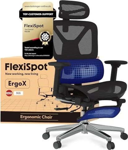 FlexiSpot C7B Bürostuhl, schwarz
