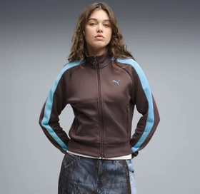 Puma T7 Always On Trainingsjacke rich cocoa/luminousflat blue (Damen)
