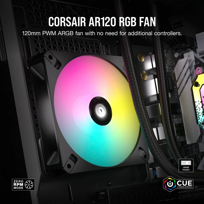 Corsair AR Series iCUE AR120 Digital RGB, schwarz, LED-Steuerung, 120mm