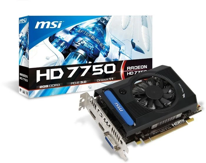 MSI Radeon HD 7750, R7750-PMD2GD3, 2GB DDR3, DVI, HDMI, DP