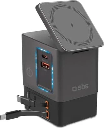 SBS Mobile Power Dock Wireless 6-in-1 100W grau