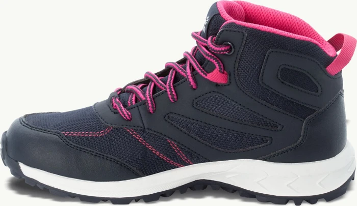 Jack Wolfskin Woodland Texapore Mid night blue/pink (Junior)