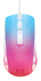 Deltaco WM87 RGB Ultralight Gaming Mouse weiß/transluzent, USB (GAM-144-W)