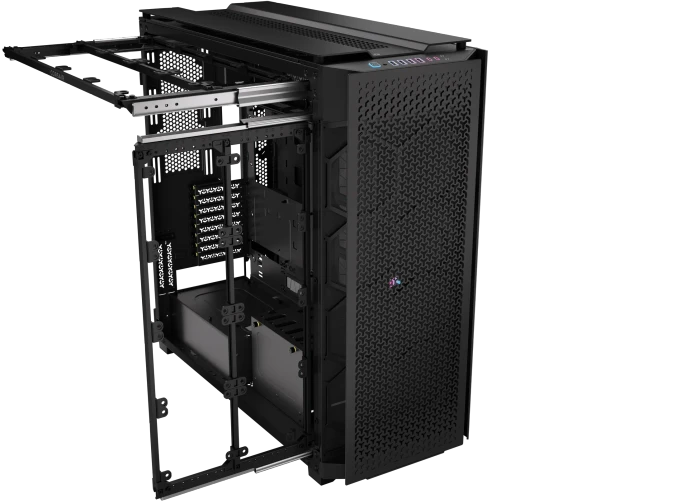 Corsair 9000D RGB Airflow Black, Glasfenster