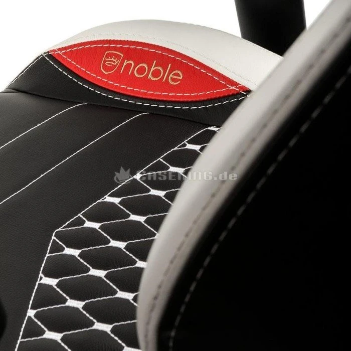 noblechairs Epic Echtleder Gamingstuhl, schwarz/weiß/rot