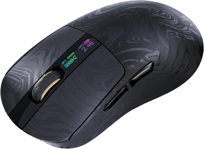 Epomaker Carbonis 8KHz Wireless Gaming Mouse, Black Gold, USB/Bluetooth