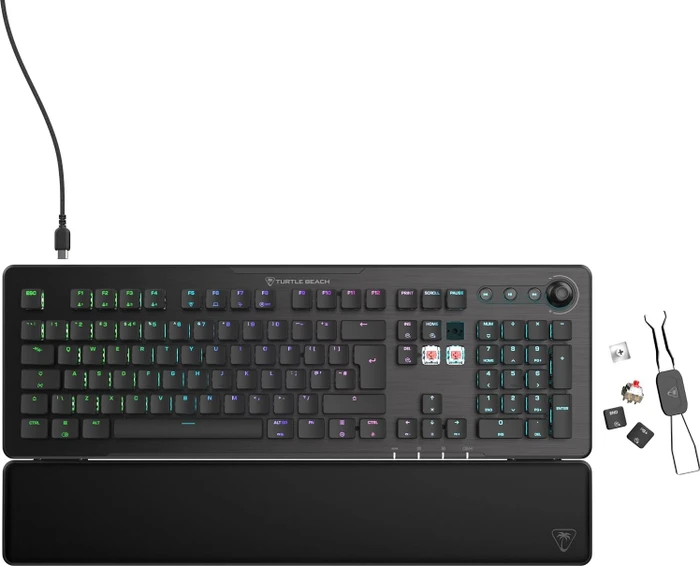 Turtle Beach Vulcan II XP, schwarz, LEDs RGB, TITAN HS Linear Red, USB, UK