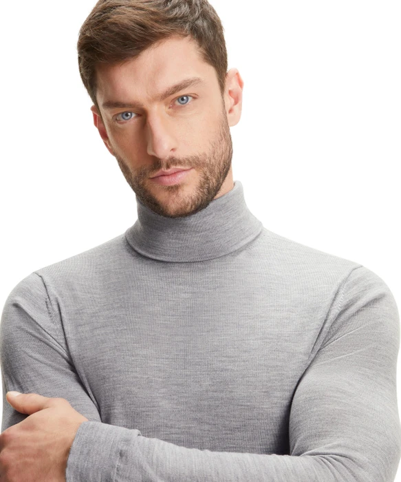 Falke Basic Apparel Rollkragen Pullover light greymel. (Herren)