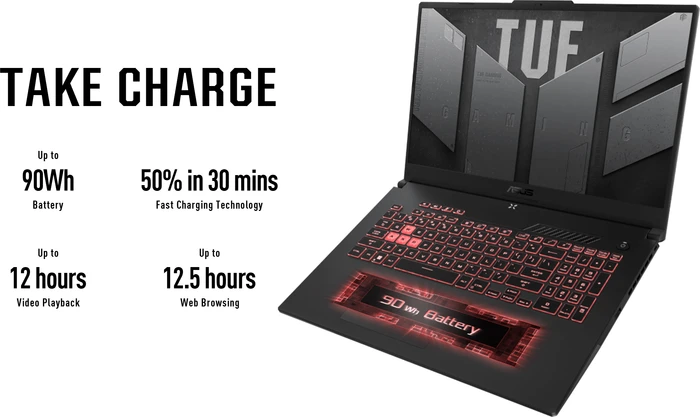 ASUS TUF Gaming A17 FA707RM-HX044W, Mecha Gray, Ryzen 7 6800H, 16GB RAM, 1TB SSD, GeForce RTX 3060, DE