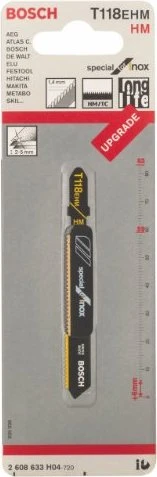 Bosch Professional T118EHM Carbid Special for Inox Stichsägeblatt, 83mm, 1 Stück