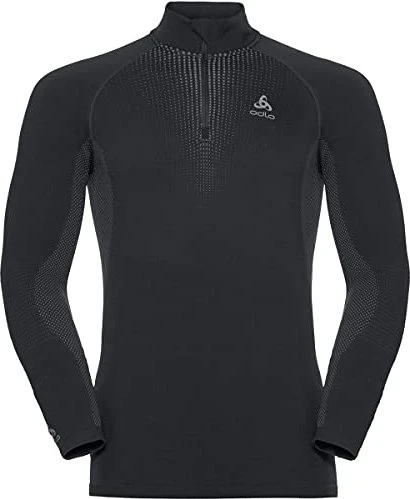 Odlo Performance Warm Funktionsshirt langarm black/odlo concrete grey (Herren)