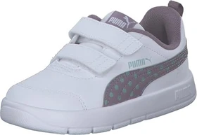 Puma Courtflex V3 Dotty white/plum jam/light moss (Junior)