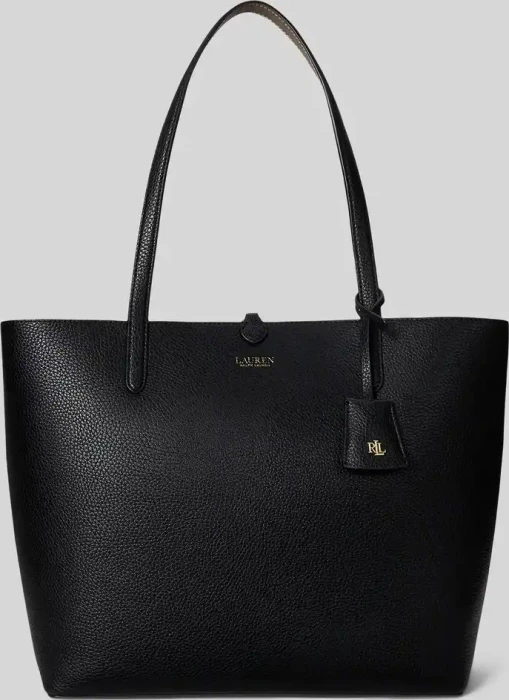 Ralph Lauren Wendbarer Kunstleder Shopper schwarz