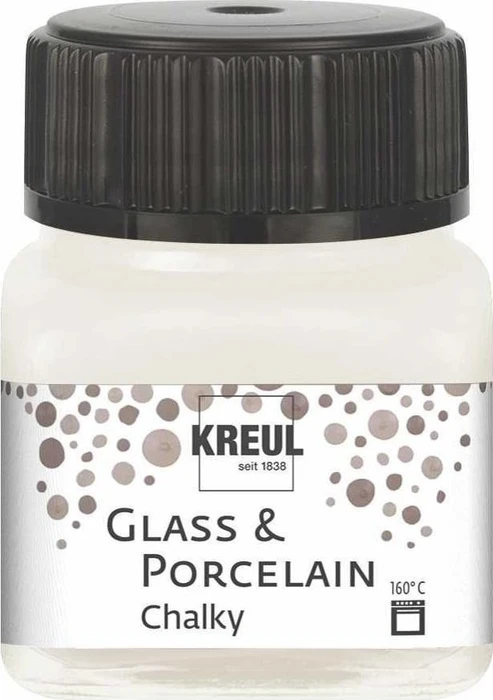 Kreul Glass & Porcelain Chalky Malfarbe, white cotton, 20ml