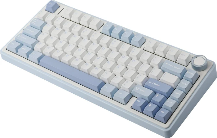 Epomaker x Aula F75, Sea Salt Blue, LEDs RGB, hot-swap, LEOBOG Graywood V3, USB/Bluetooth, US
