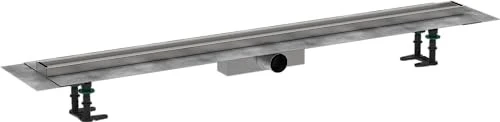Hansgrohe RainDrain Compact Duschrinne, Komplett-Set, edelstahl gebürstet