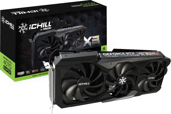 INNO3D GeForce RTX 4070 SUPER iCHILL X3, 12GB GDDR6X, HDMI, 3x DP