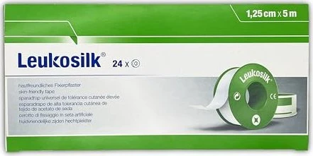 BSN medical Leukosilk mit Schutzring, 1.25cm x 5m, 24 Stück