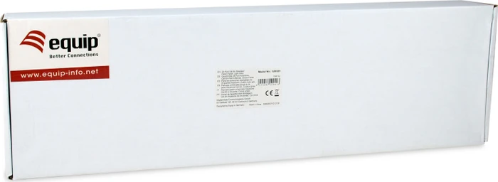 Equip Patchpanel Cat6a, geschirmt, 19", 24-Port, 1HE, 19", 1HE, grau