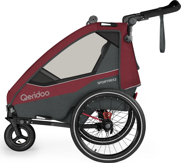 Qeridoo Sportrex 2 Fahrradanhänger cayenne red (Modell 2023)