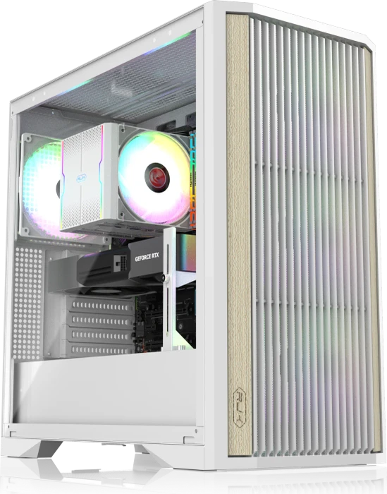 Raijintek Agos Max MS4 White, Glasfenster
