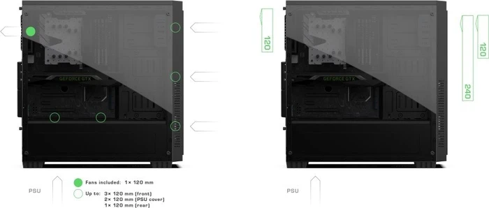 Endorfy SilentiumPC Regnum RG1 TG, Glasfenster