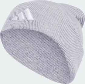 adidas New Logo Cuff Beanie light grey heather/white