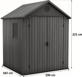 Keter Darwin 6x6 Gerätehaus grau