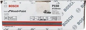 Bosch Professional C470 Best for Wood and Paint Schleifblatt K150, 150mm, 50 Stück