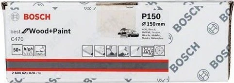 Bosch Professional C470 Best for Wood and Paint Schleifblatt K150, 150mm, 50 Stück