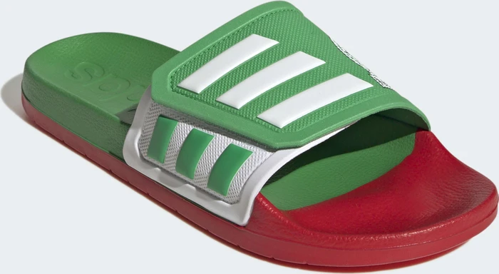 adidas TND Adilette vivid green/cloud white/scarlet